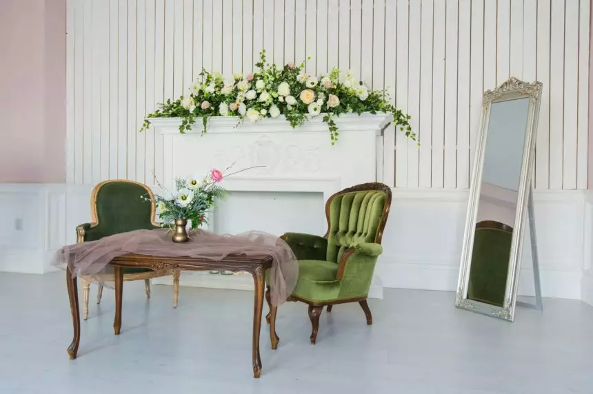Elegant room with antique furniture